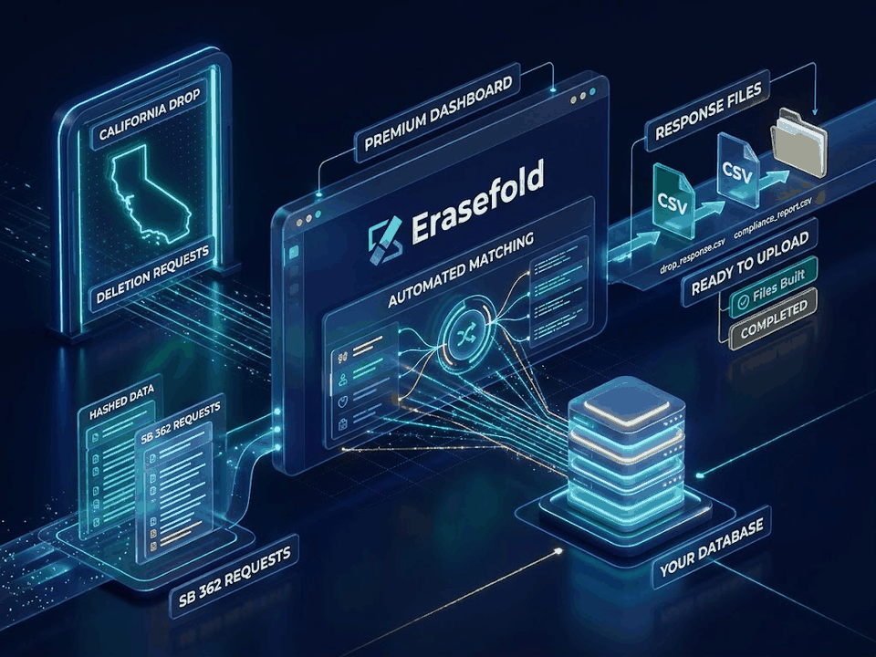 Erasefold: DROP lists matched and answered. Problem: Hash by hand. What it does: Match in browser. Result: Response files.