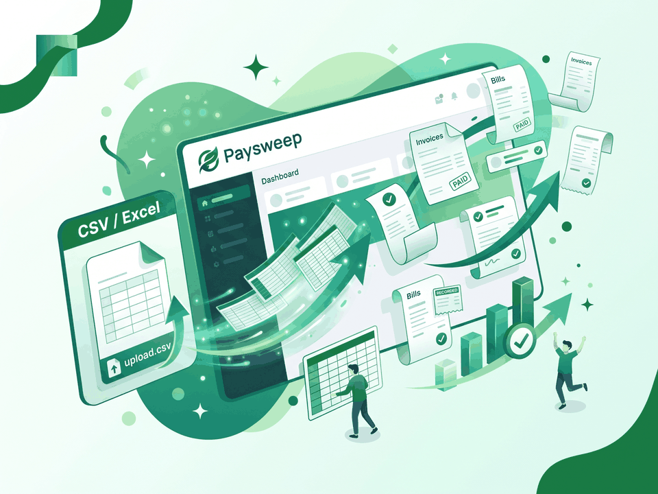Paysweep: Xero payments from a CSV. Problem: Typed one by one. What it does: Every row checked. Result: Recorded, 30-day undo.